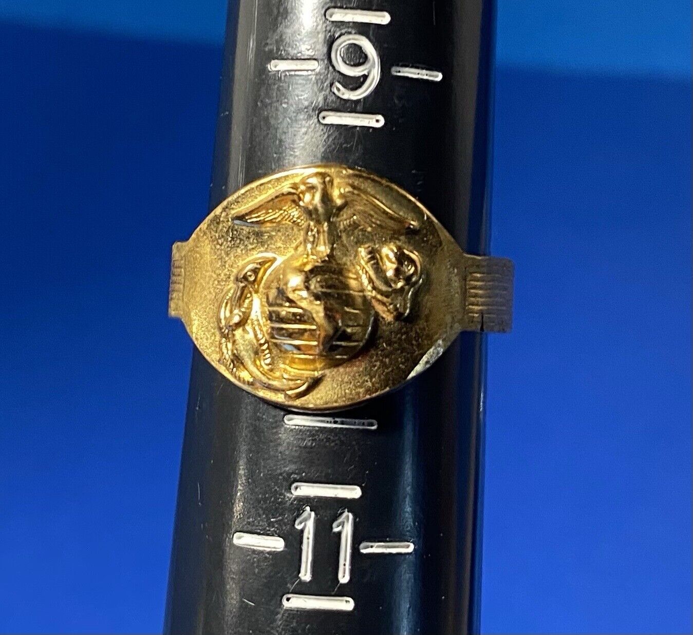U.S. World War Two Brass Marine Corps Ring.