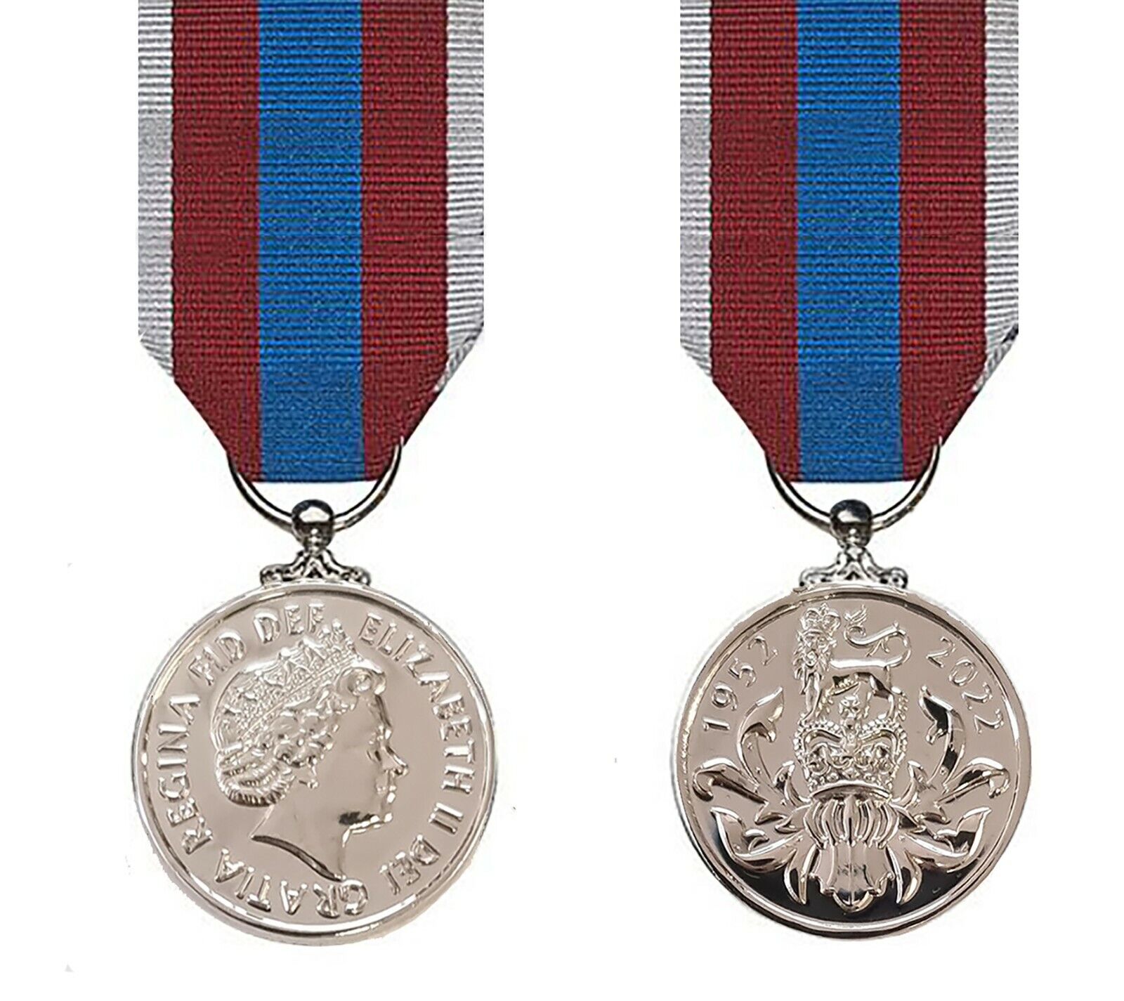 Official Queens Platinum Jubilee Miniature Medal and Ribbon ( 100% UK Made
