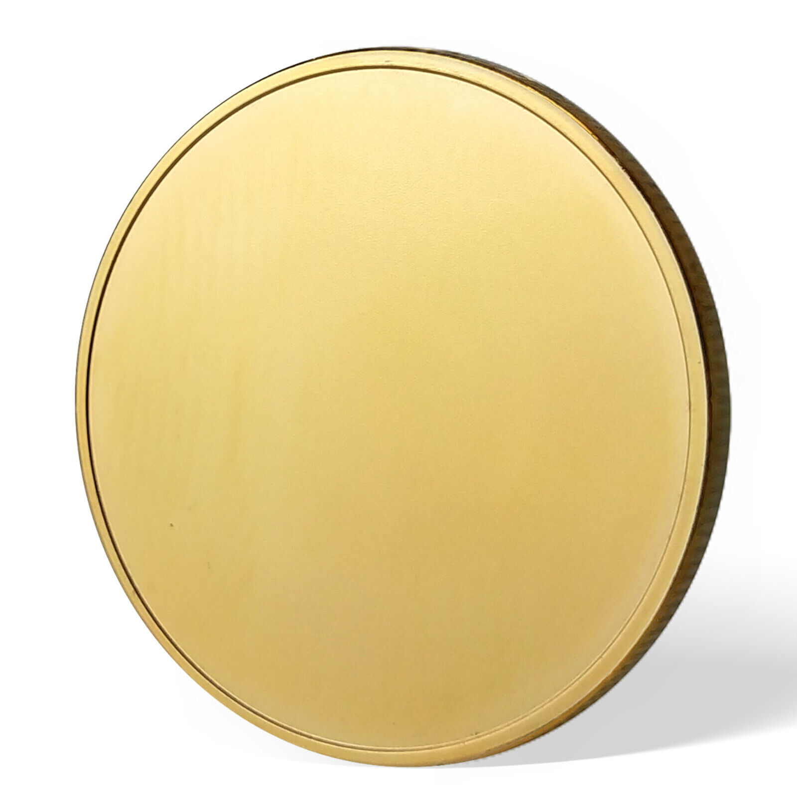 Gold Blank Challenge Coin for Custom Engraving/ DIY Token Chips