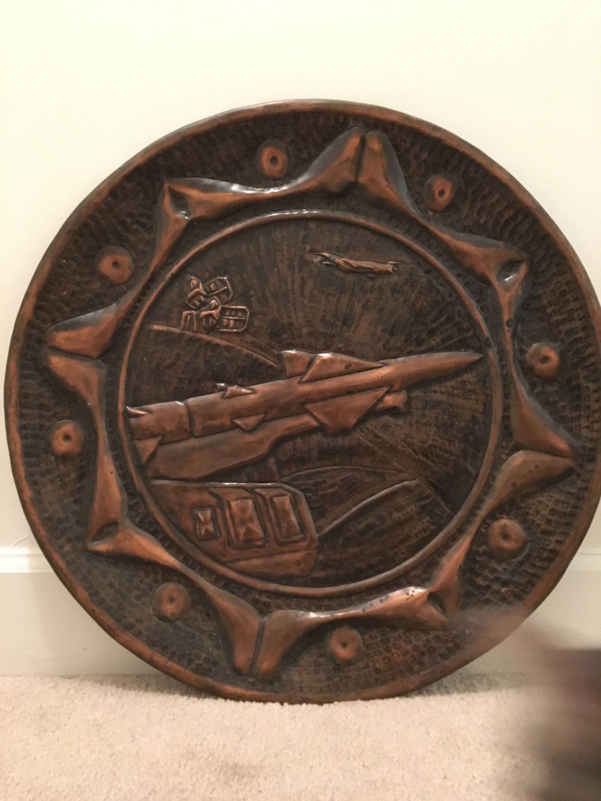 K9) Cold War Soviet Union Deployed East Germany Rocket Missile Battery Wall Disc