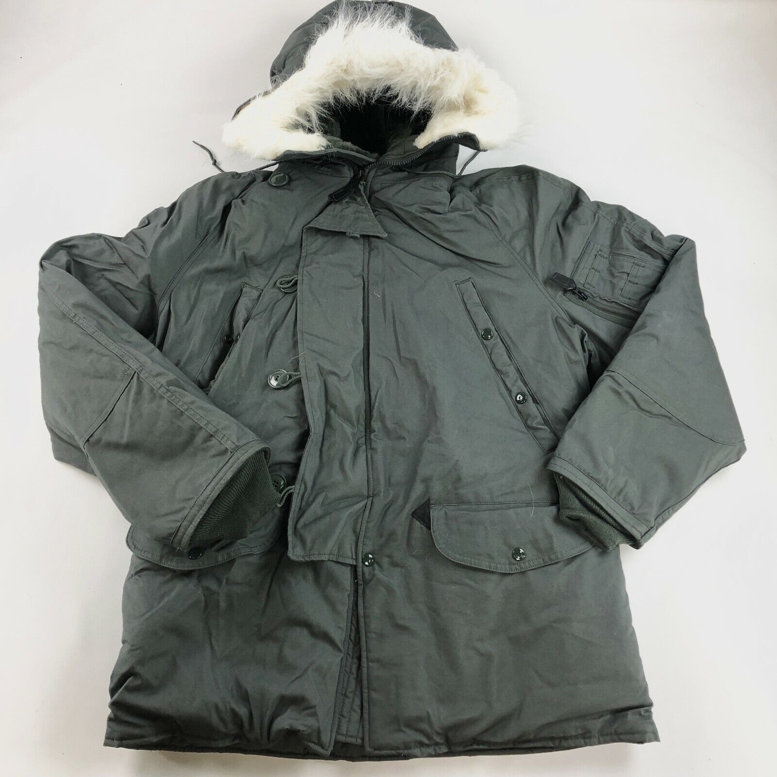 Extreme Cold Weather Parka N3-B US Military USGI Insulated Jacket Hood MEDIUM
