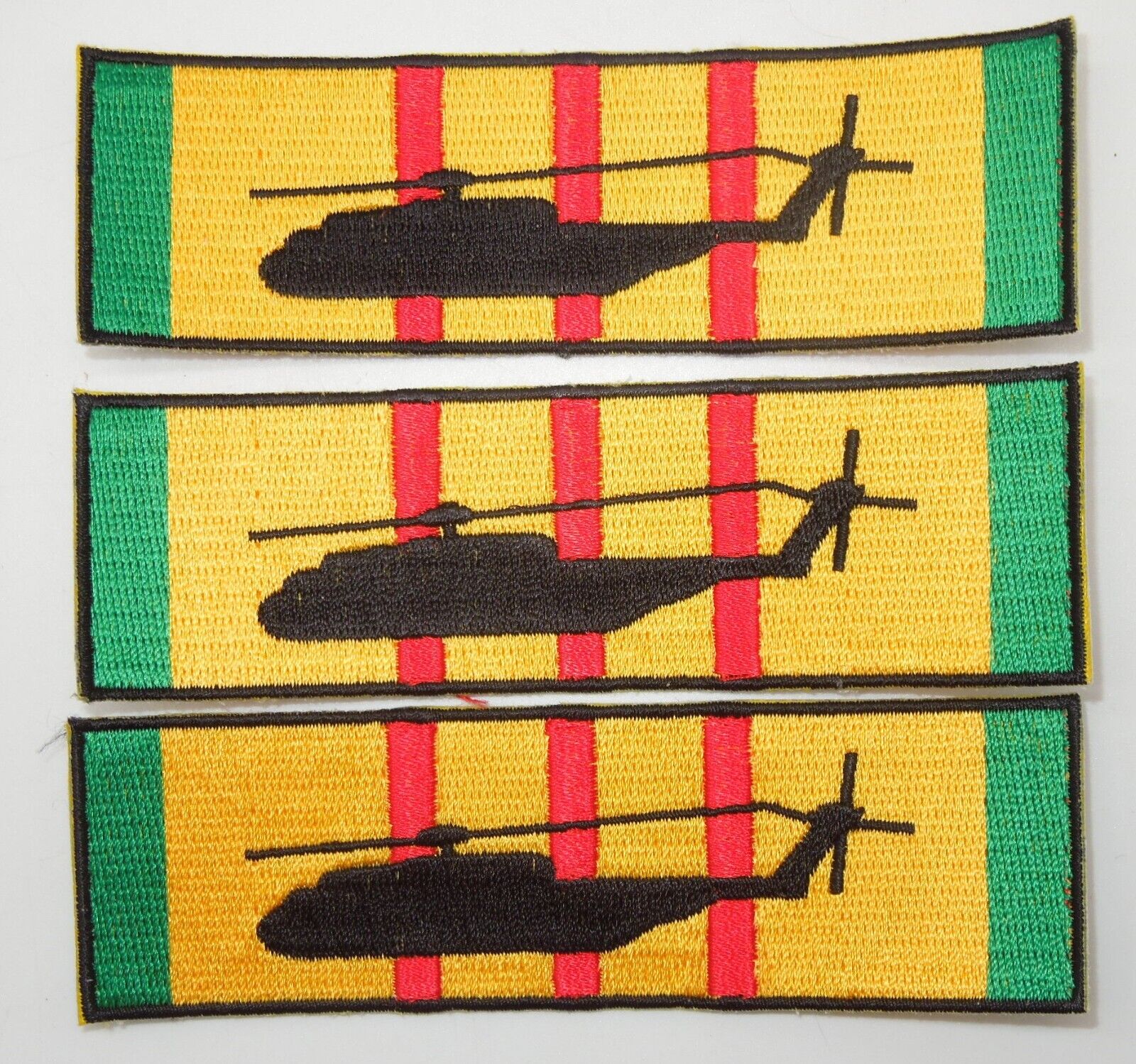 ONE (1) Post Vietnam Made Veteran Service Ribbon Patch Helicopter
