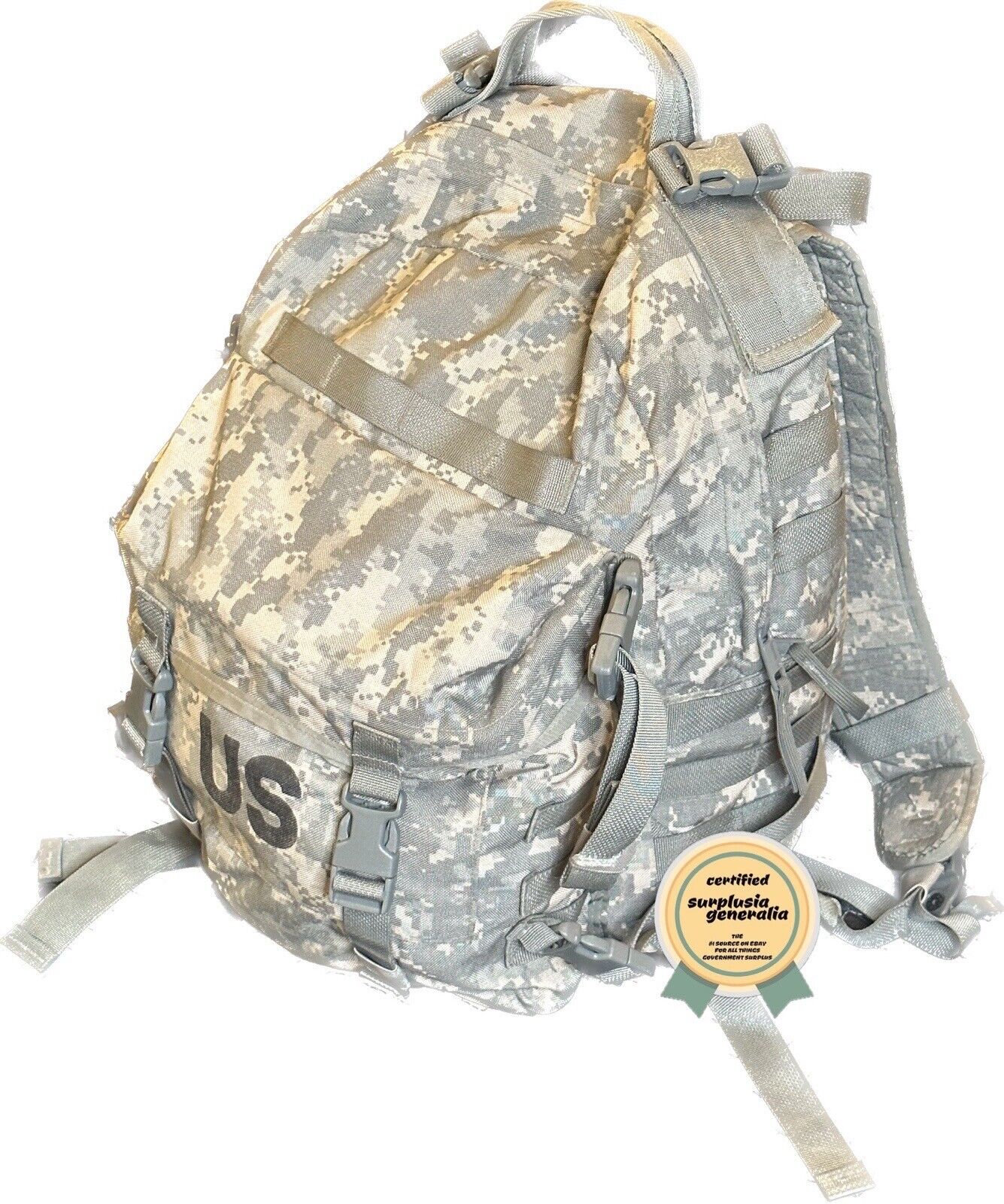 MOLLE II Army Ranger 3 Day Patrol Pack w/ Flexi Stiffener, FoamCore Backing ACU