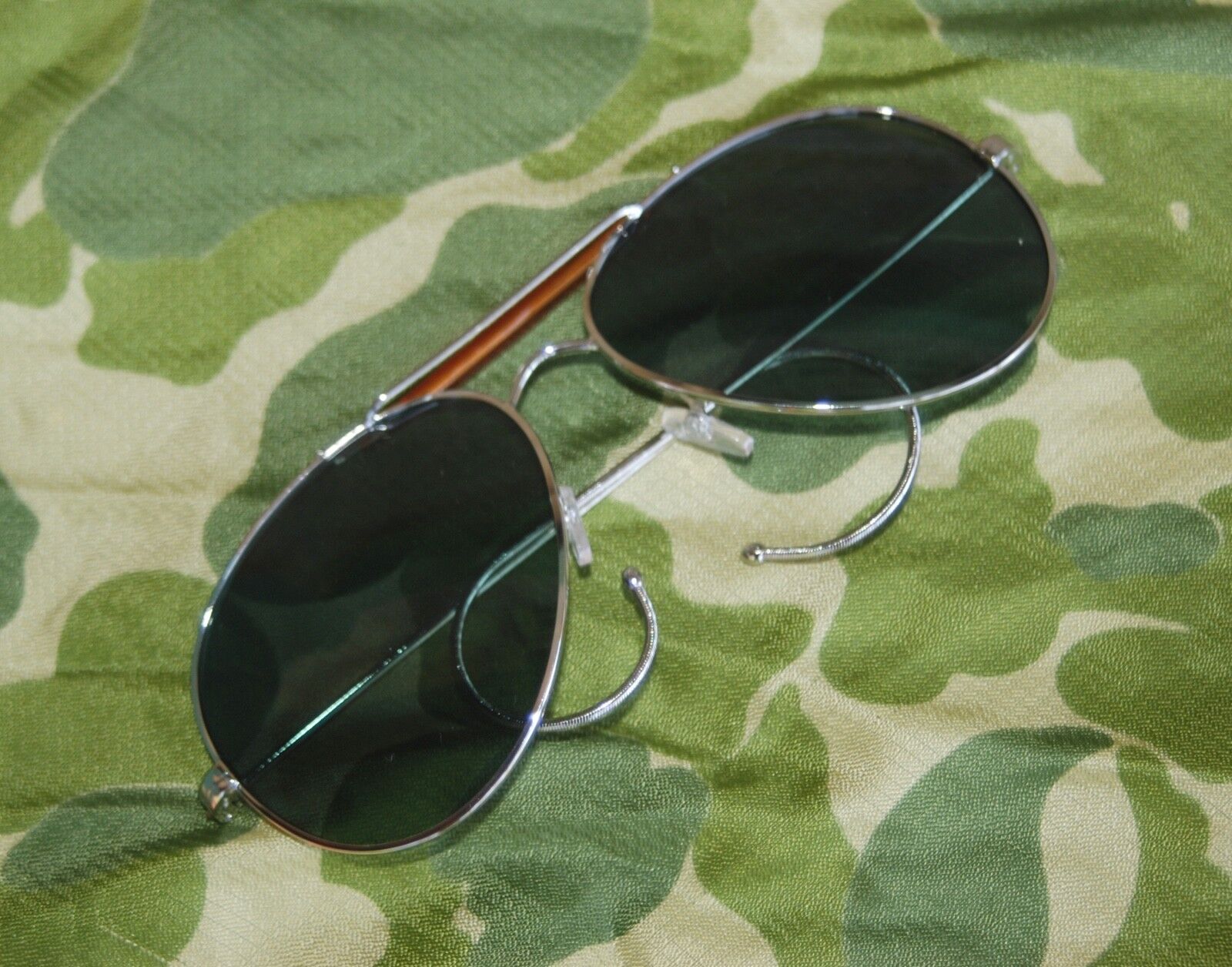 WW2 Reproduction US Glasses, Flying Sun.  Army Air Corps Style Sunglasses