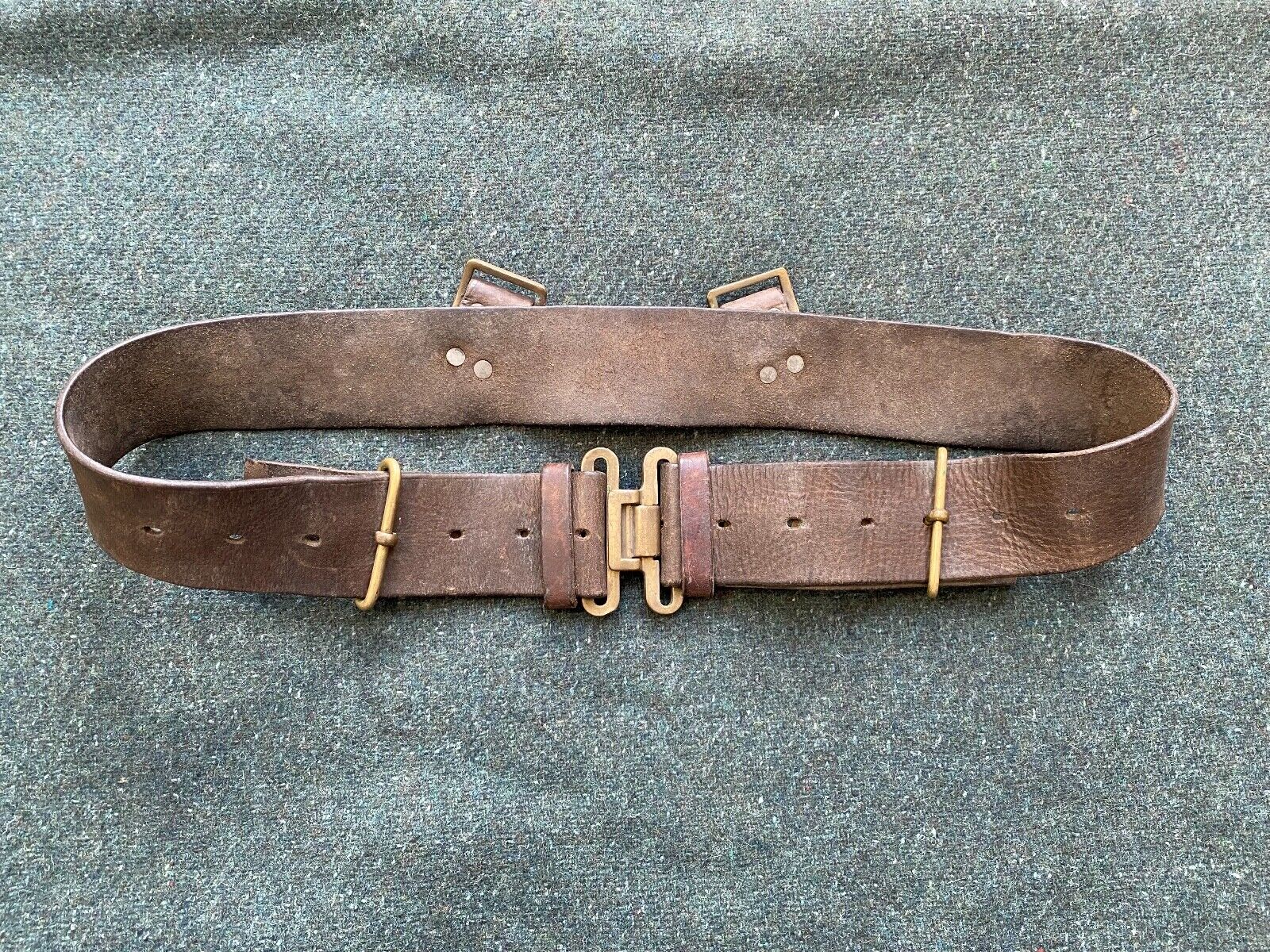 Original WW2 British Army Home Guard 1939 Pattern Leather Infantry Pattern Belt 