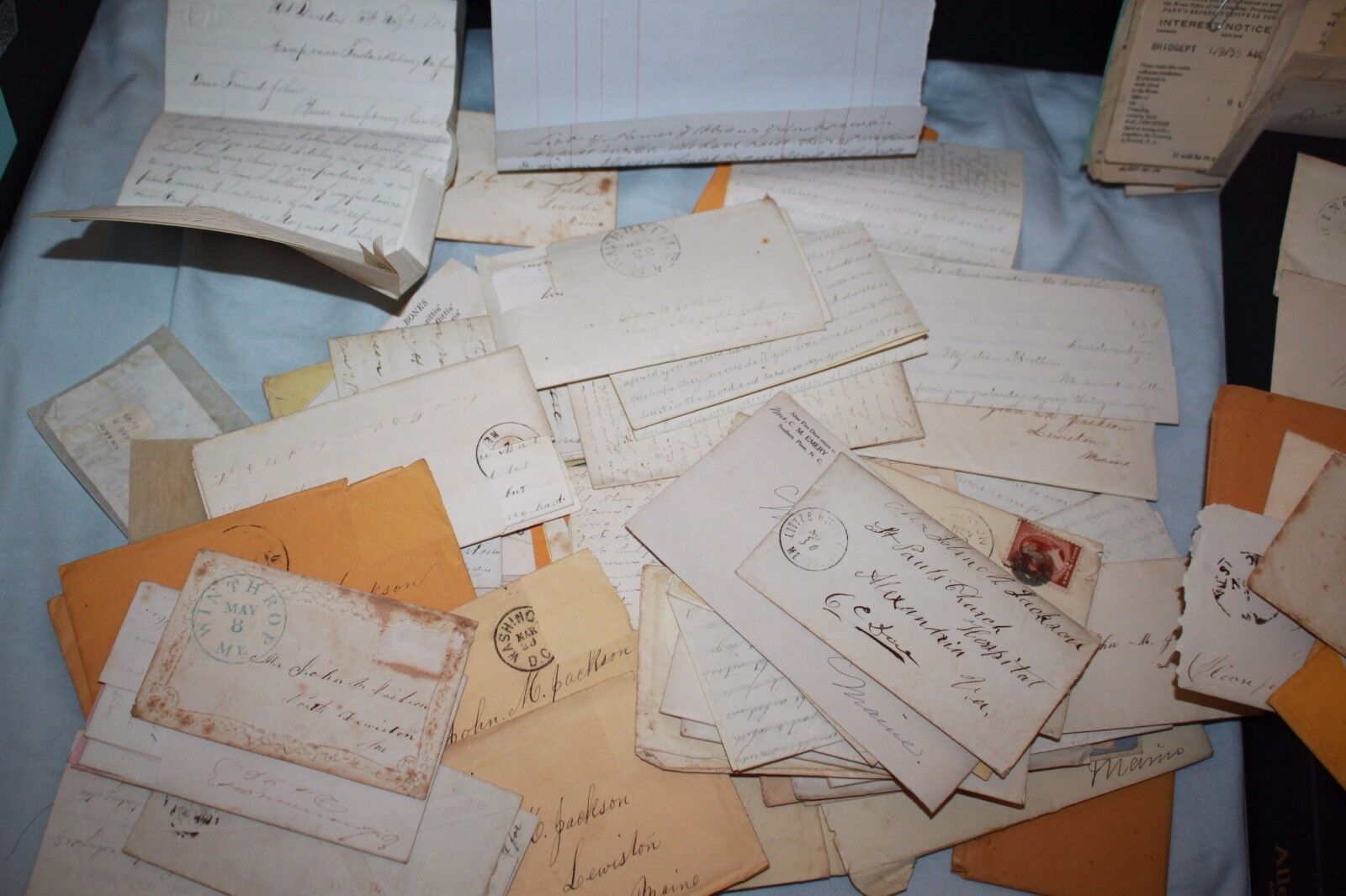 Massive Trove Family Civil War 100\'s Letters John M Jackson 23rd Maine Infantry