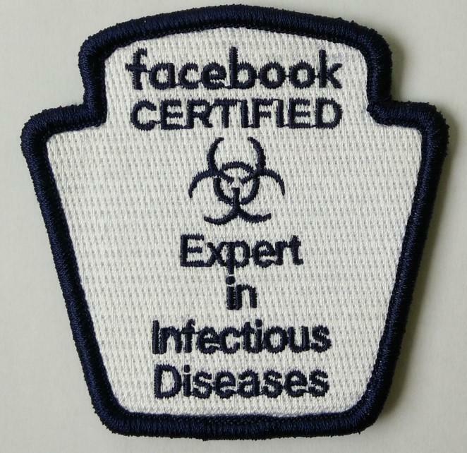 Hook Face book Certified Expert in infectious diseases Full Color