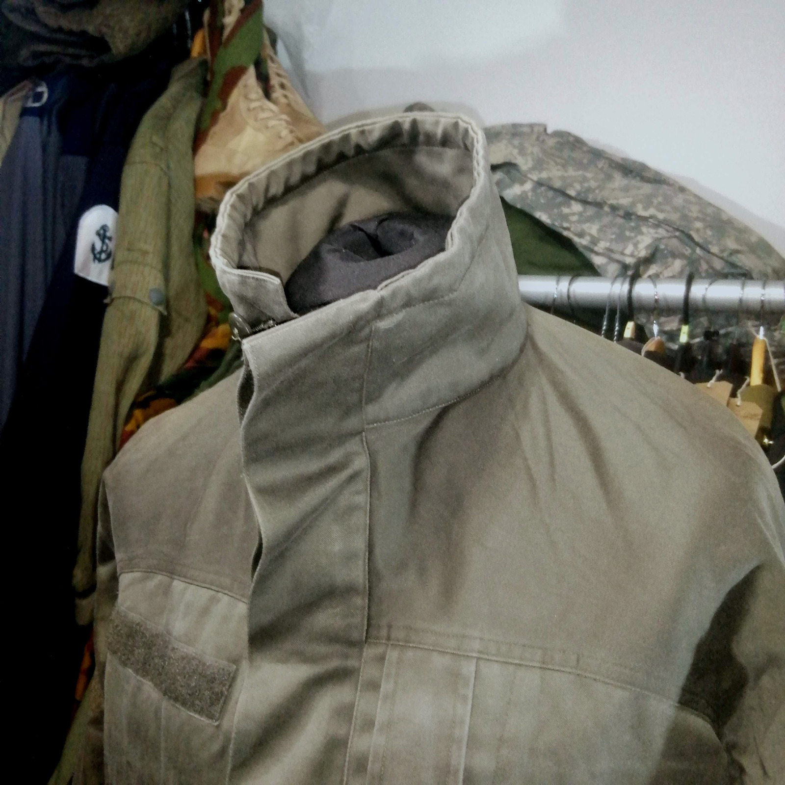 Austrian Army Jacket OD Funnel Neck Windproof Alpine Coat Smock Combat Jacket