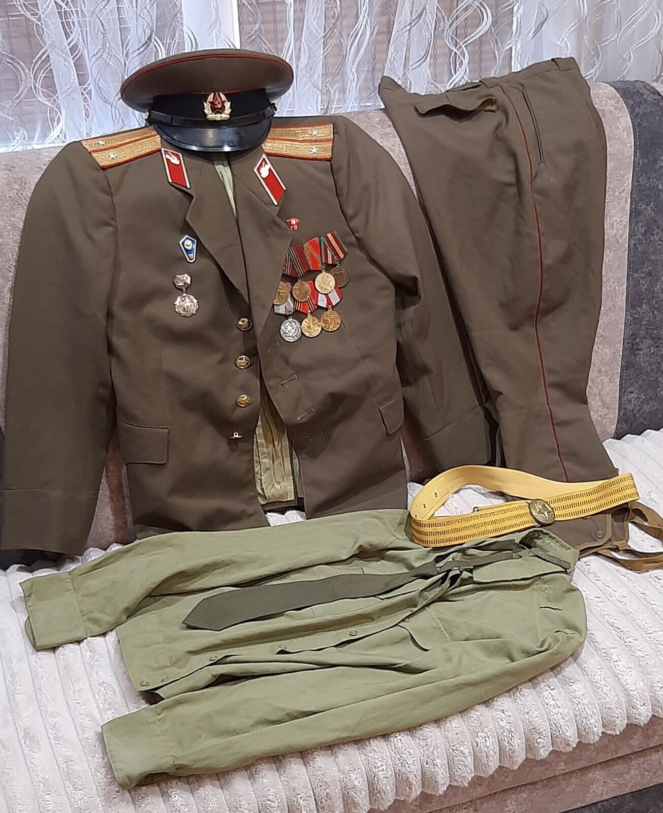 Soviet Vintage Military Uniform Officer Army USSR Lieutenant.