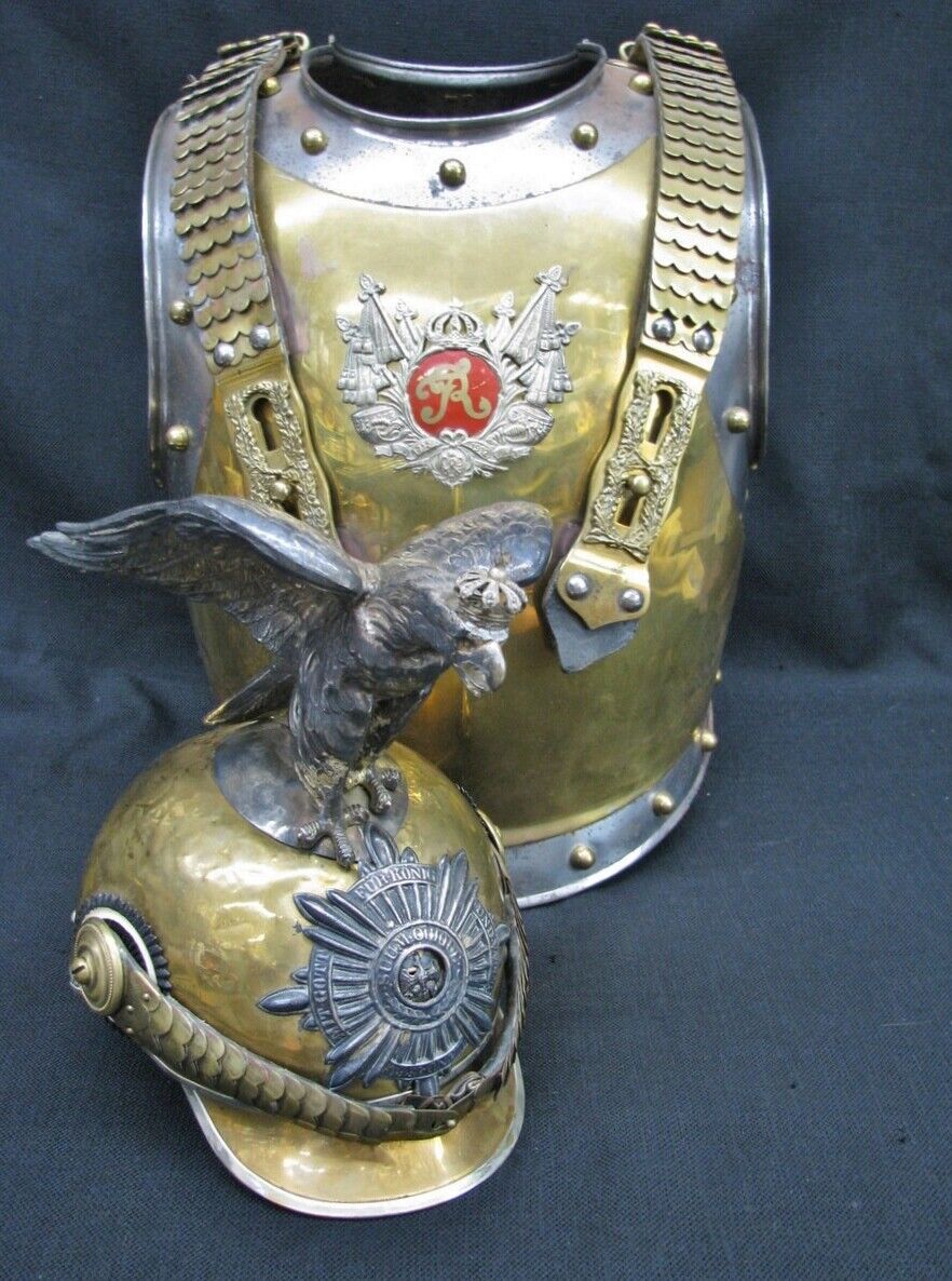 Rare Prussian Helmet + Cuirass of the Garde Du Corps Imperial German 1870's-1918