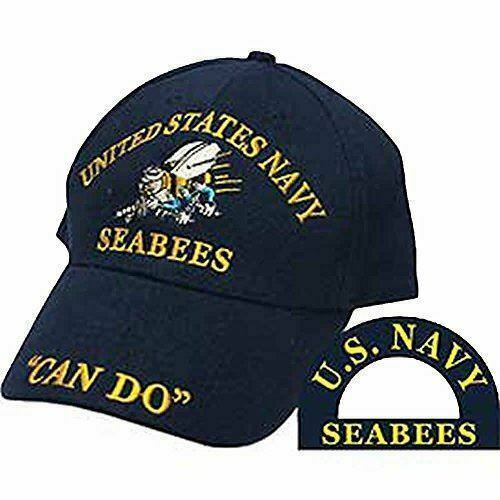 U.S Military Navy Seabees Can Do Embroidered Baseball Hat U.S Navy Licensed Cap