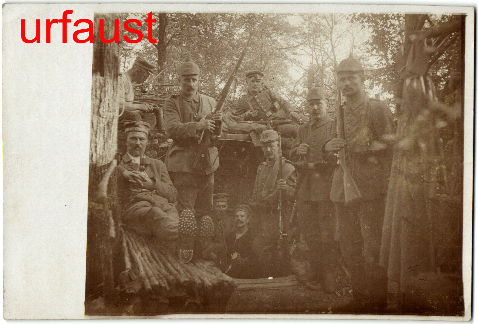 German WWI IR 39 Soldiers Trench 1916 France Photo READ
