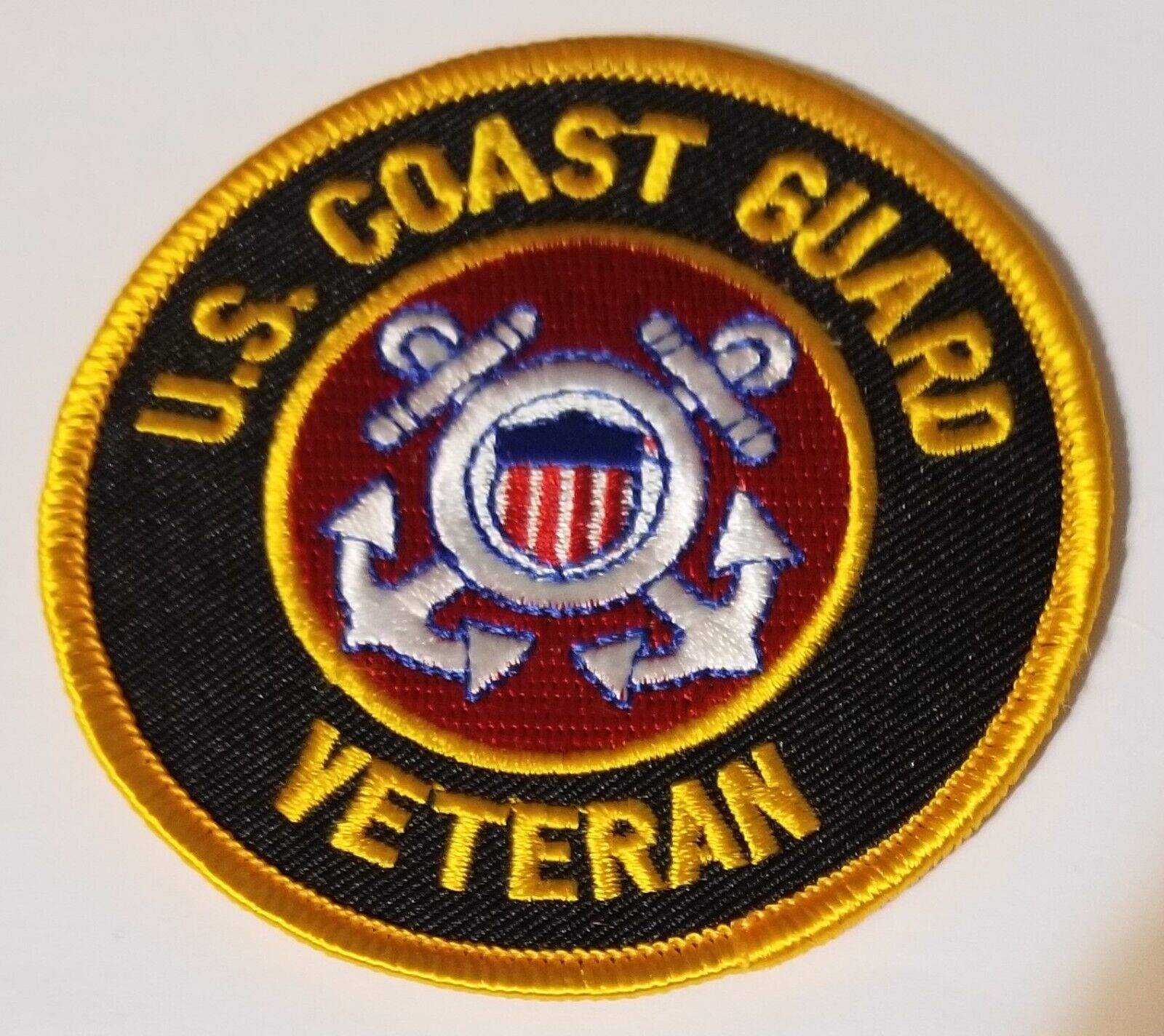 US Coast Guard Veteran Patch (3 inch) Gold Letters