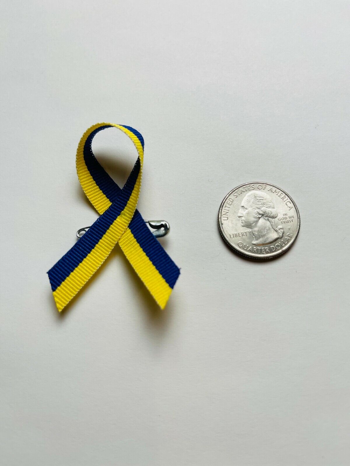 American Made UKRAINE Yellow & Blue Fabric Ribbon Show Your Support For Ukraine