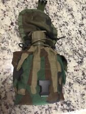 MOLLE Canteen Pouch With Canteen. BDU Bag. Woodland Camo Pouch picture