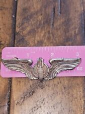 WWII Army AAC Air Corps Bombardier 3 1/8 Inch Wing L@@K Sterling picture
