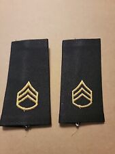 PAIR OF US ARMY LARGE STAFF SERGEANT SSG E-6 EPAULET SHOULDER  picture