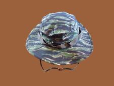U.S MILITARY STYLE BOONIE HAT TIGER STRIPE CAMOUFLAGE VIETNAM REPRODUCTION 7 1/4 picture