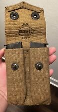WW1 US Mint 45 Pistol Magazine Pouch Russell US 1918-1919 W/ 2 Magazines picture