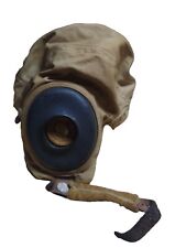 WWII Bates Shoe Co. Army Air Force Vintage Aviator Pilot Leather Cloth Skull Cap picture