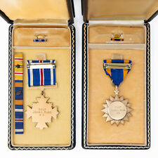 WWII KIA USAAF Name Engraved Medal Grouping Original DFC AM & Ribbon Bar picture